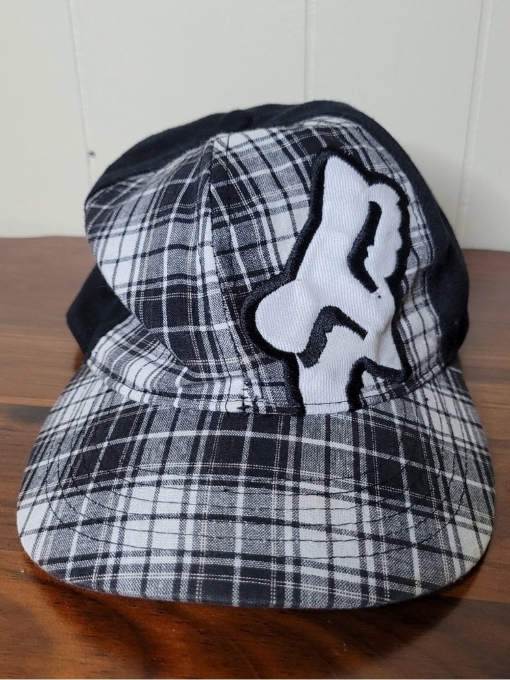 Fox Racing Black White Plaid Hat OS